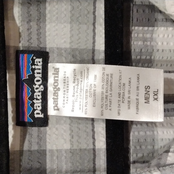 Patagonia Men's Gray Plaid Puckerwear Seersucker Textured Shirt Sz XXL-Gorpcore - Picture 2 of 7